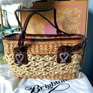 Brighton Shelie Straw tan purse